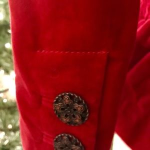 Jackets & Coats - Red Velvet Jacket by Anthropologie Elevenses Jackets & Coats - Red Velvet Jacket by Anthropologie Elevenses